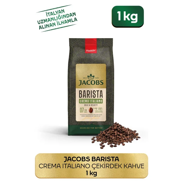 Jacobs Barista Editions Crema Italiano Çekirdek Kahve 1 Kg - Görsel 9