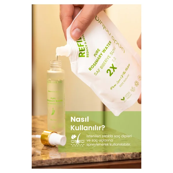 Bade Natural Saf Biberiye Suyu Saç Toniği 30 Ml - Görsel 5