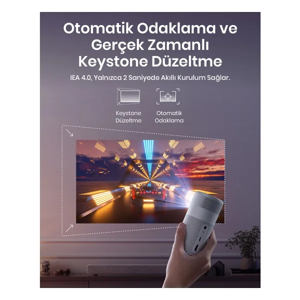Anker Nebula Capsule Air 150 Lümen Beyaz HD Wi-Fi Taşınabilir Mini Projeksiyon Cihazı - Görsel 5