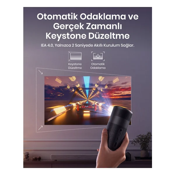 Anker Nebula Capsule Air 150 Lümen HD Wi-Fi Taşınabilir Mini Projeksiyon Cihazı - Görsel 6