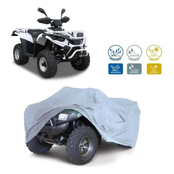 Arora Hunter 300 Atv Branda, Güvenli, Su Geçirmez Dayanıklı Kumaş - Gri - Görsel 2