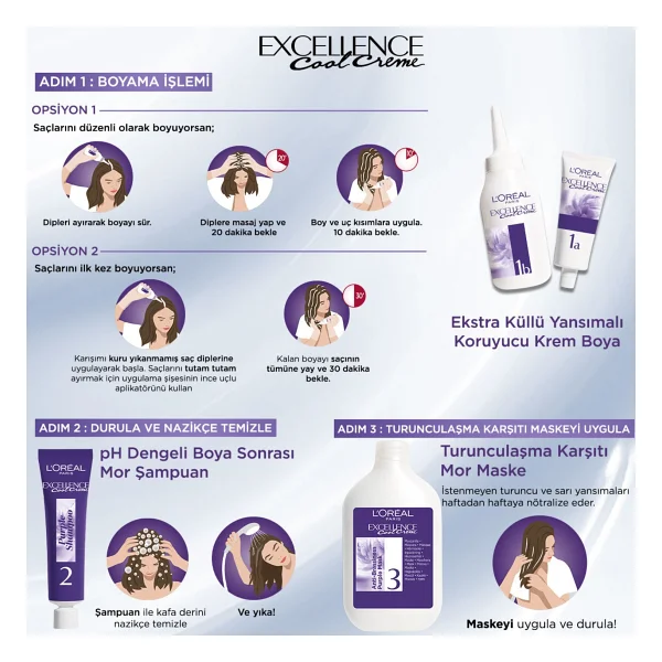 L'oreal Paris Excellence Cool Creme 6.11 Ekstra Küllü Koyu Kumral Saç Boyası - Görsel 8