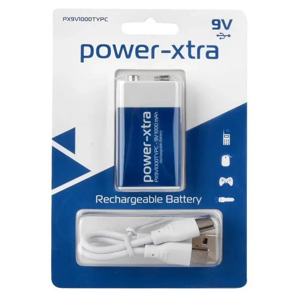Power-Xtra Px9v1000typc 9v 1000 mAh Li-İon Type-C Şarjlı Pil - Görsel 6