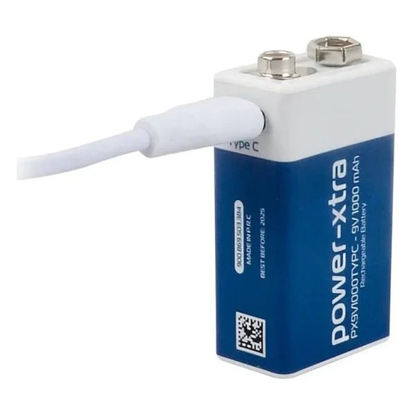 Power-Xtra Px9v1000typc 9v 1000 mAh Li-İon Type-C Şarjlı Pil - Görsel 3