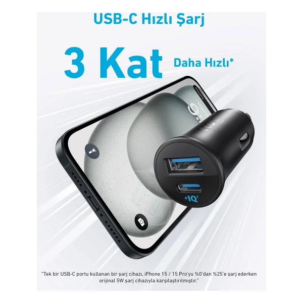 Anker A2741 30 W Hızlı Araç Şarj Aleti - Görsel 9