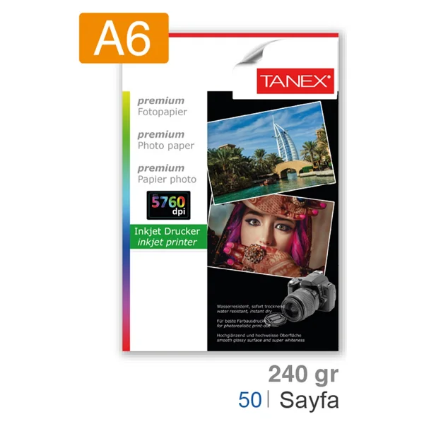Tanex Fotoğraf Kağıdı A6 240 Gr 100 Mm X 150 Mm 50 Sayfa - Görsel 2