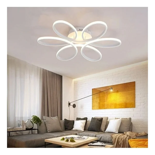 LEGACY Sedef Modern Tasarım Yatak Odası - Salon - Mutfak Gri Renk Gün Işığı Ve Beyaz Led Avize - Görsel 5