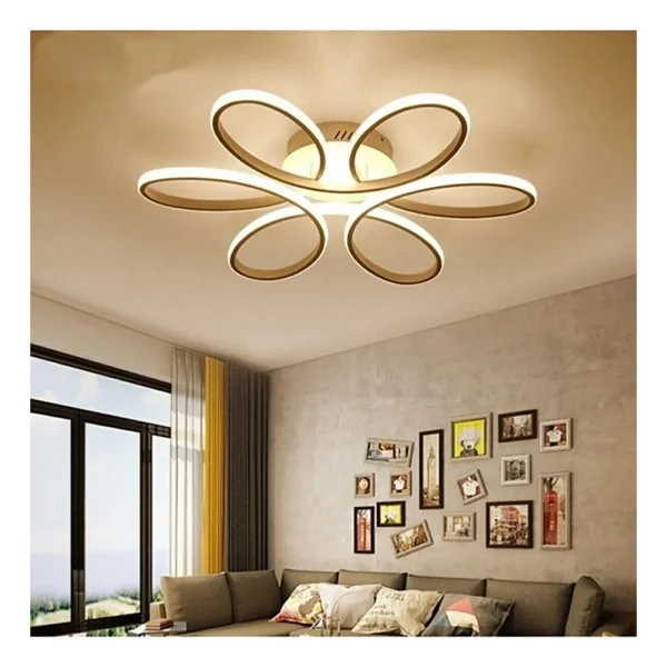 LEGACY Sedef Modern Tasarım Yatak Odası - Salon - Mutfak Gri Renk Gün Işığı Ve Beyaz Led Avize - Görsel 6