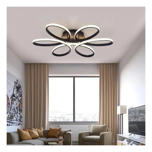 LEGACY Sedef Modern Tasarım Yatak Odası - Salon - Mutfak Gri Renk Gün Işığı Ve Beyaz Led Avize - Görsel 7