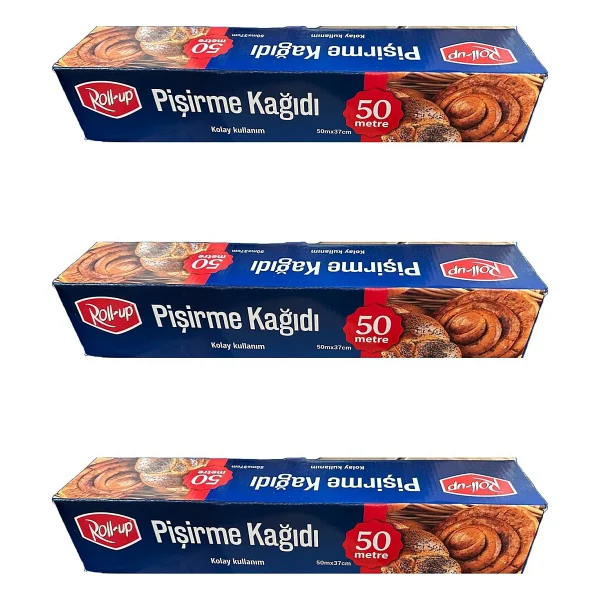 Roll-Up Beyaz Yağlı Fırın Tepsi Pişirme Kızartma Kağıdı - 37 Cm X 50 Mt - 3 Adet - Görsel 7
