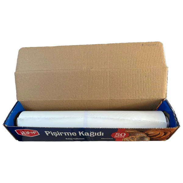 Roll-Up Beyaz Yağlı Fırın Tepsi Pişirme Kızartma Kağıdı - 37 Cm X 50 Mt - 3 Adet - Görsel 3