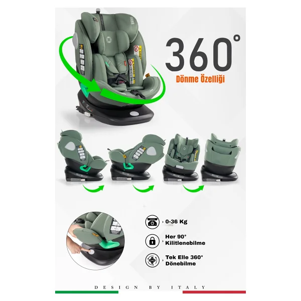 Prego Tronfix I-Size Yeşil 0-36 Kg Oto Koltuğu - Görsel 2