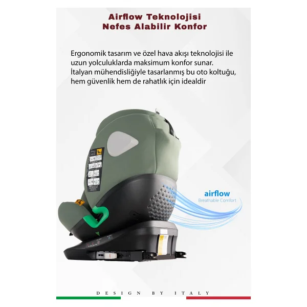 Prego Tronfix I-Size Yeşil 0-36 Kg Oto Koltuğu - Görsel 7