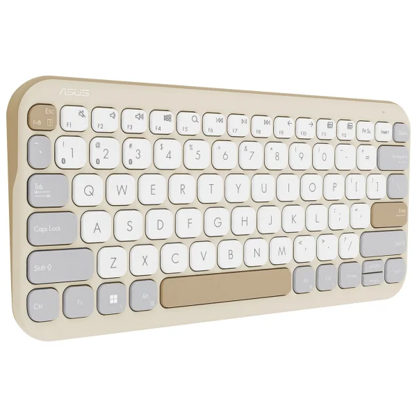 Asus Marshmallow Kw100 Tkl Q Bej Kablosuz Klavye - Görsel 3