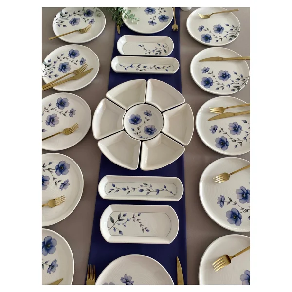 Venüs Home Decoration Mor Menekşe 23 Parça 12 Kişilik Kahvaltı Takımı - Görsel 3
