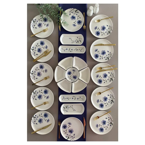 Venüs Home Decoration Mor Menekşe 23 Parça 12 Kişilik Kahvaltı Takımı - Görsel 4