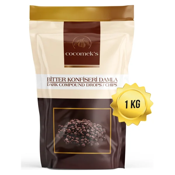 Cocomeks Bitter Damla Çikolata 1 Kg - Görsel 3