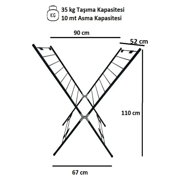 Perilla Maxi Eco Çamaşır Kurutmalık - Görsel 3