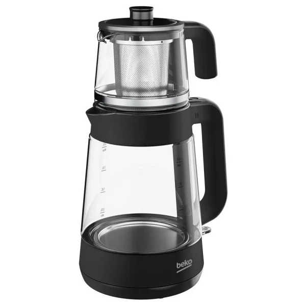 Beko Cm 5964 B Floral Siyah 1900 W Cam Demlikli Çay Makinesi - Görsel 2