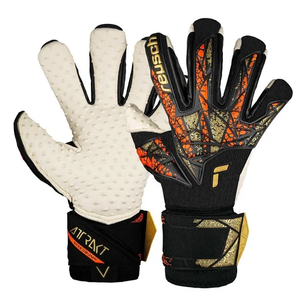 Reusch 5470978 Attrakt Speedbump Ortho Kaleci Eldiveni Siyah-Gold - Görsel 4