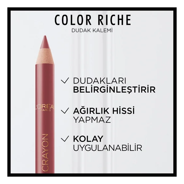 L'oreal Paris Color Riche 635 Worth It Medium Dudak Kalemi - Görsel 4