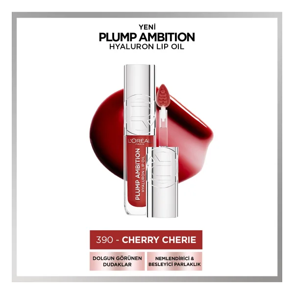 L'oreal Paris Plump Ambition Hyaluron Nemlendirici 390 Cherry Cherie Dudak Parlatıcısı - Görsel 2