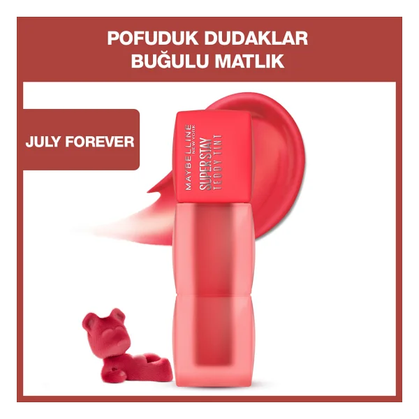 Maybelline New York Super Stay Teddy Tint Mat 35 July Forever Likit Ruj - Görsel 5