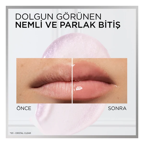 L'oreal Paris Plump Ambition Hyaluron Nemlendirici 101 Cristal Clear Dudak Parlatıcısı - Görsel 5