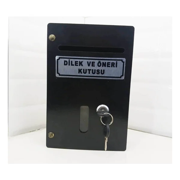 Siyah Büyük Boy Ahşap Dilek Ve Öneri Kutusu - Görsel 3