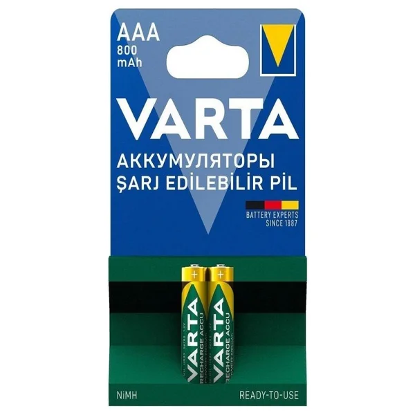 Varta 56703 800 mAh 4'lü Şarjlı Aaa İnce Kalem Pil - Görsel 3