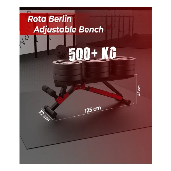 Rota Spor Rota Berlin Erli Üretim Fonksiyonel Ağırlık Sehpası-Ayarlanabilir Bench Press Sehpası- Mekik Sehpası - Görsel 5