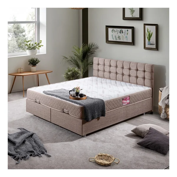 Venedik Ikili Set Çift Kişilik Baza Başlık - Gri - 180 X 200 Cm - Görsel 10