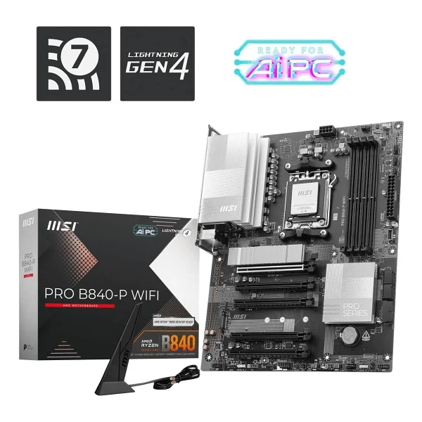 Msı Pro B840-P Wi-Fi AMD Am5 DDR5 Atx Anakart - Görsel 4