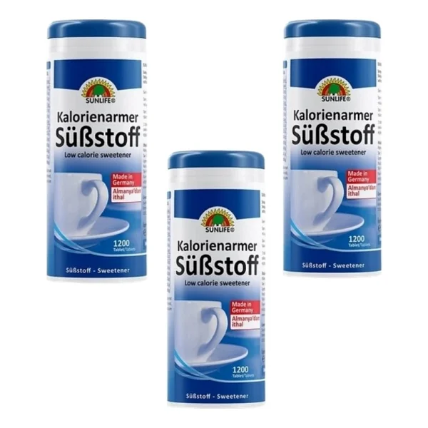 Sunlife Sübstoff Tatlandırıcı 1200 Tablet (3 Adet) Düşük Kalorili Ekonomik Tatlandırıcı Seti - Görsel 2