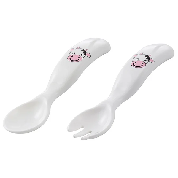 Mamajoo Ergonomik Beslenme Kaşık Çatal Seti Beyaz & Baykuş, 6 Ay+ İkili - Görsel 7