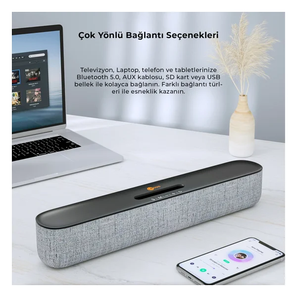 Lenovo Lecoo Ds108 10 W Beyaz Soundbar - Görsel 2