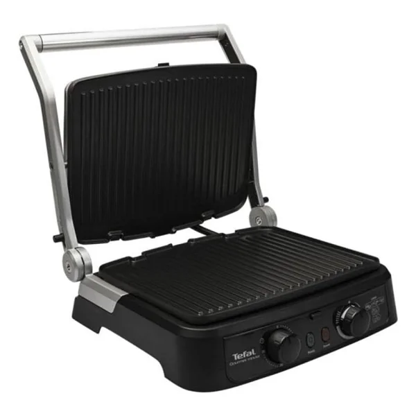 Tefal 5 Kademeli Premium Izgara ve Tost Makinesi, Zaman Ayarlayıcılı, Çıkarılabilir Döküm Plaka, Paslanmaz Çelik Gövde, + Onerous Mutfak Tartısı - Gümüş - Görsel 3