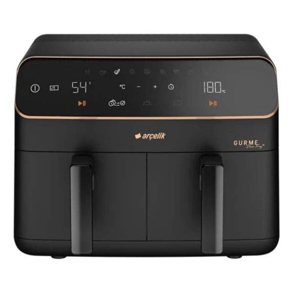 Arçelik 2400 W Çift Hazneli 8,5 Lt Siyah Airfryer, Zamanlayıcı Ve Yağsız Pişirme Teknolojisi - Görsel 7