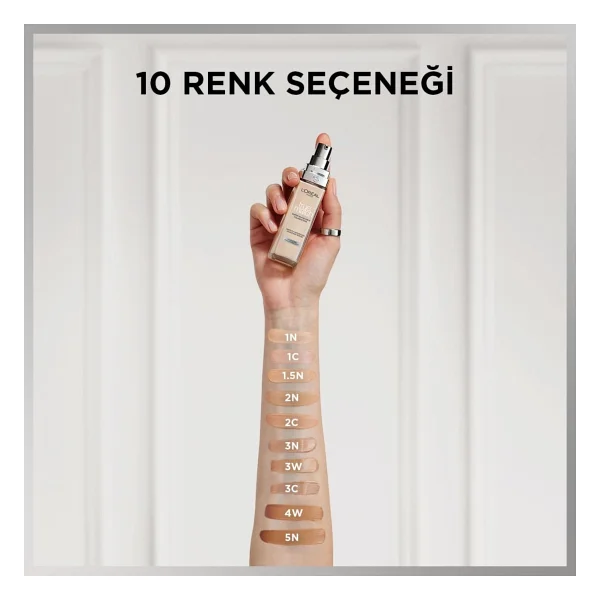 L'oreal Paris True Match Bakım Yapan 3c Rose Beige 30 Ml Likit Fondöten - Görsel 6