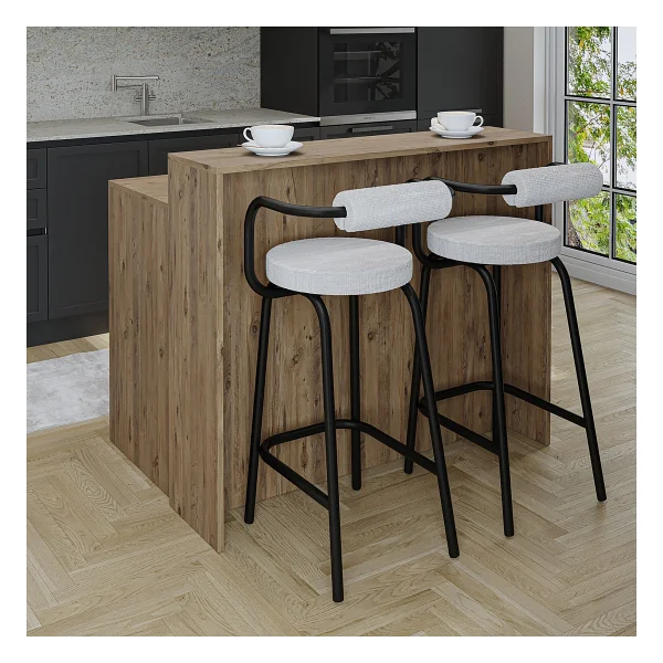 Roomart Cortado Bar Masası Dolaplı, Kapaklı Mutfak Masası, Yemek Masası , Mutfak Adası Atlantik Çam - Görsel 2