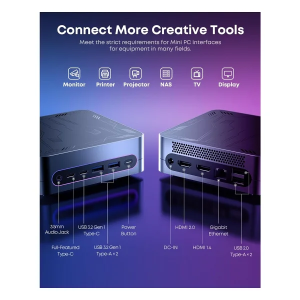 Chuwi Larkbox S İ3-1220p 16 GB 512 GB SSD UHD Graphics Mini PC - Görsel 5
