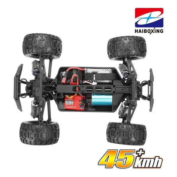 Haiboxing RC 1/16 Ravage 45+ KM/H Sürat Uzaktan Kumandalı RC Model Araba RTR Elektrikli 4WD Brushless Fırçasız Offroad Truck mavi - Görsel 8