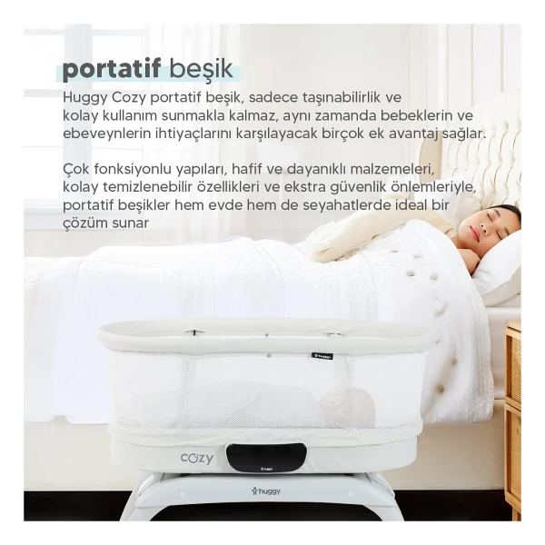 Huggy Cozy 4 İn 1 Otomatik Sallanabilir Beşik - Görsel 8