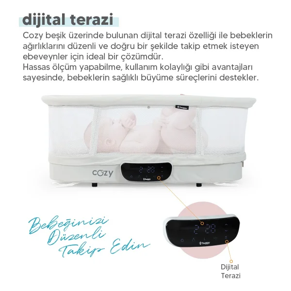 Huggy Cozy 4 İn 1 Otomatik Sallanabilir Beşik - Görsel 9