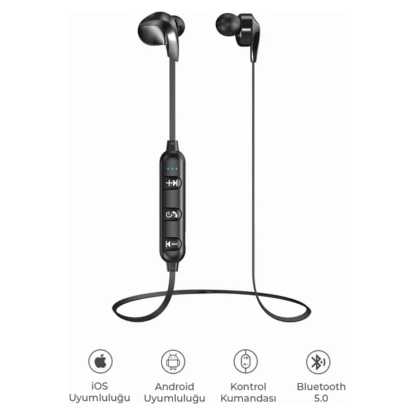 Lenovo Lecoo Es204 Boyun Bantlı Kulak İçi Bluetooth Kulaklık - Görsel 2