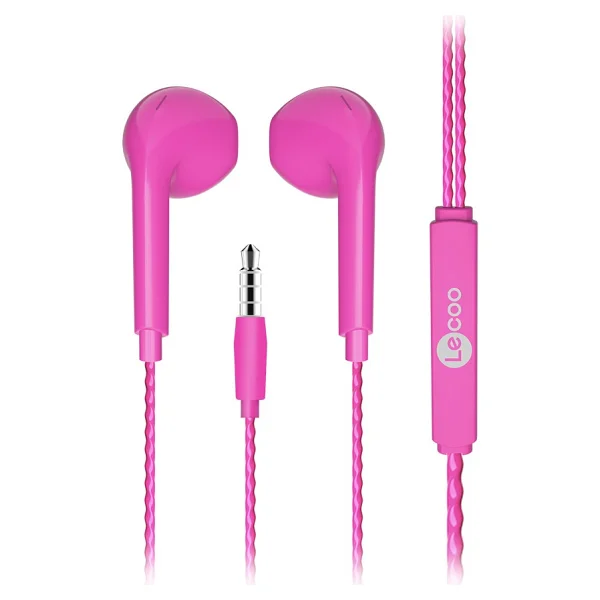Lenovo Lecoo Eh104 Pembe Kablolu Kulak İçi Kulaklık - Görsel 5