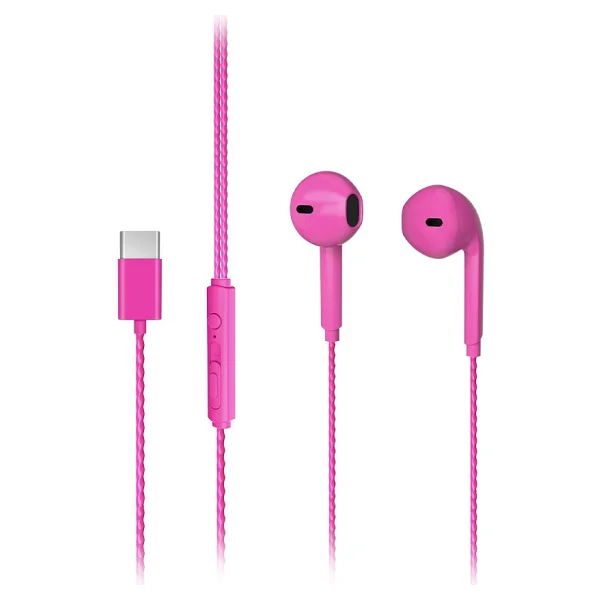 Lenovo Lecoo EH104 Pembe Type-C Kablolu Kulak İçi Kulaklık - Görsel 2