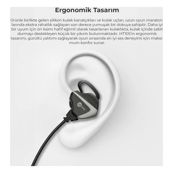 Lenovo Lecoo Ht105 Kablolu Kulak İçi Kulaklık - Görsel 4