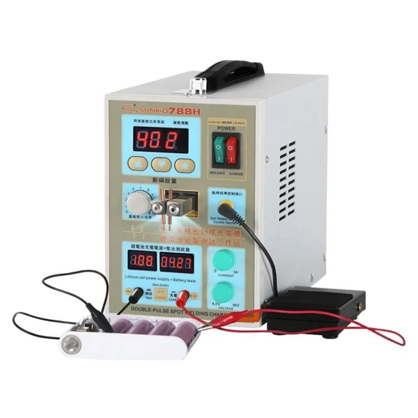 Sunkko 788h Çift Darbeli Nokta LED Pil Test Ve Şarj Fonksiyonlu Pil Punta Kaynak Makinesi - Görsel 3
