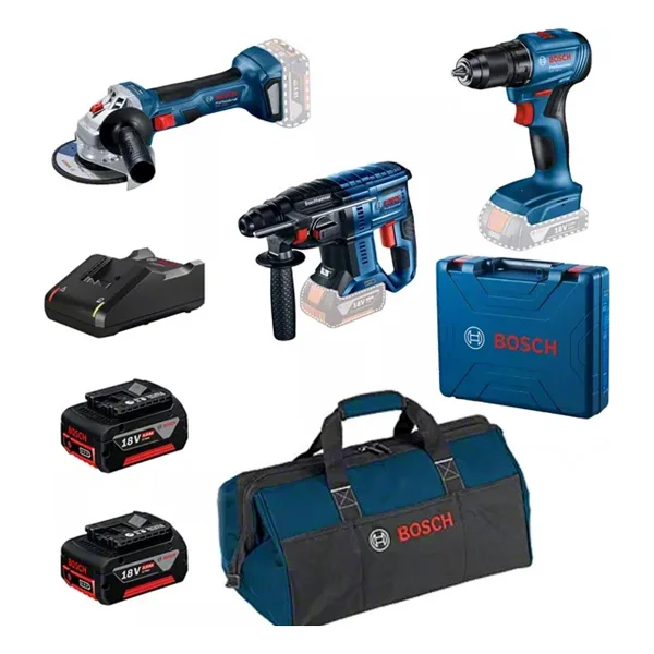 Bosch Professional Gsr 185-Lı + Gws 180-Lı + Gbh 180-Lı 2x4.0ah Akülü Kombo Kit - 0615990n1y - Görsel 7